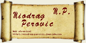 Miodrag Perović vizit kartica